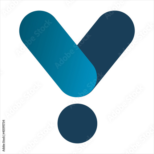letter v y logo design photo