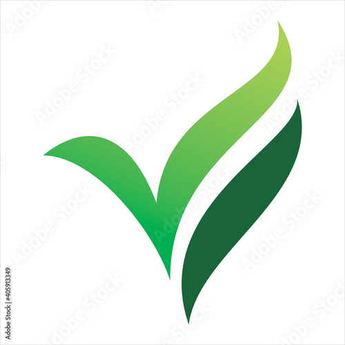 green nature leaf wing bird logo design