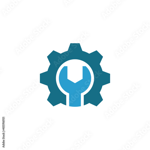 Gear Wrench Tool logo vector
