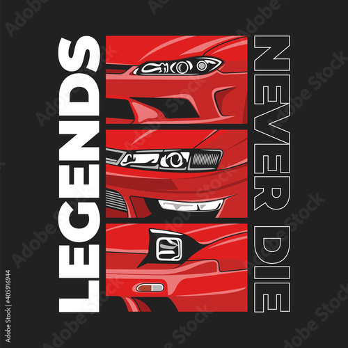 Sport Car Headlight Illustration