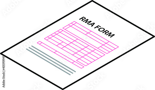 An RMA (return merchandise authorization) form.