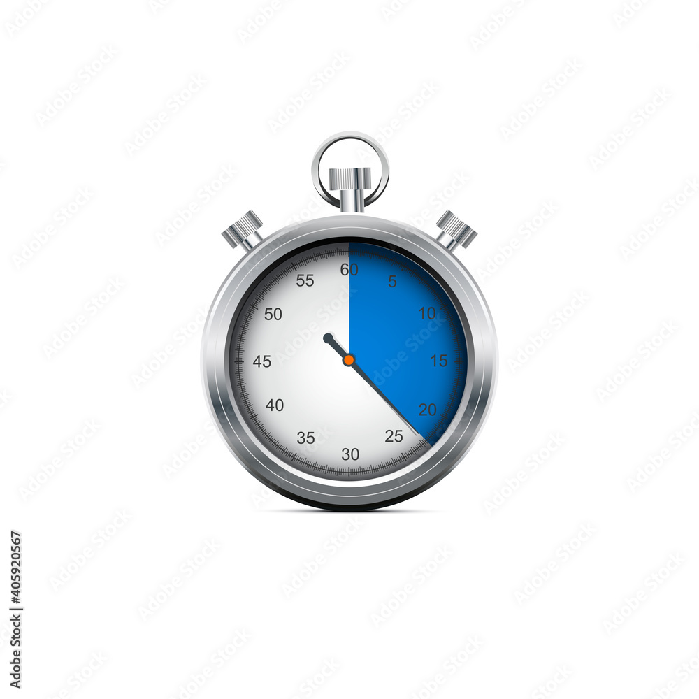 Semi-realistic design of a stopwatch icon. Icon design of a stopwatch. Vector illustration. Semi-realistic design of a stopwatch icon. Icon design of a stopwatch. Vector illustration.