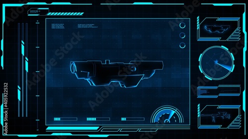 Futuristic Sniper scope interface