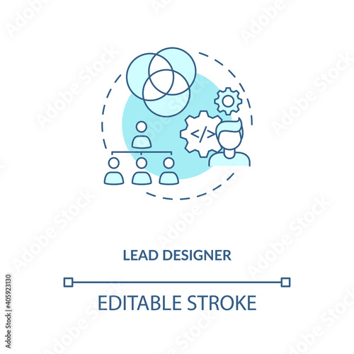 Wallpaper Mural Lead designer concept icon. Game designers types. Creating powerful project with powerful team. Employee idea thin line illustration. Vector isolated outline RGB color drawing. Editable stroke Torontodigital.ca