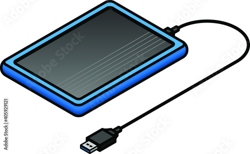 An external USB hard disk.