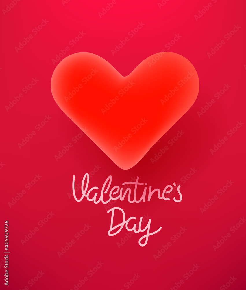 Valentines Day celebration vector banner with beautiful heart