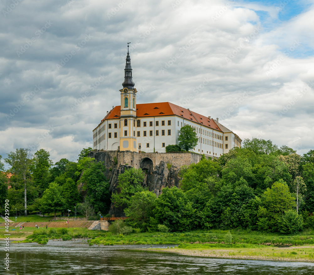 Decin castle in Northern Bohemia, Czech Republic