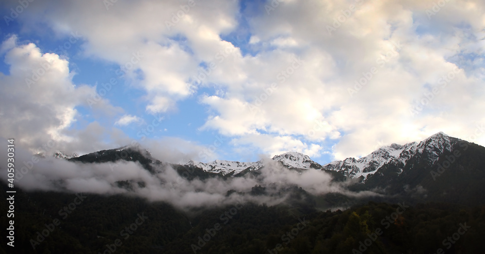 Mountain peaks of the Caucasus Mountain peaks of the Caucasus