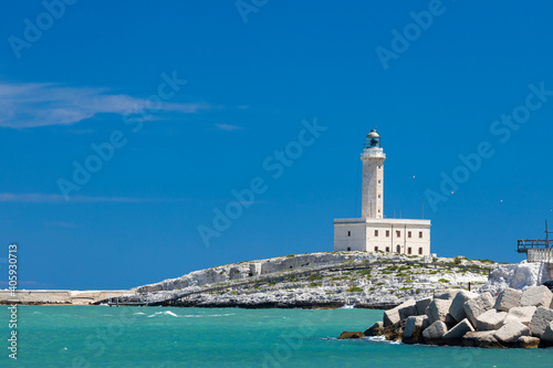 Lighthouse in Vieste, Apulia region, Italy photo