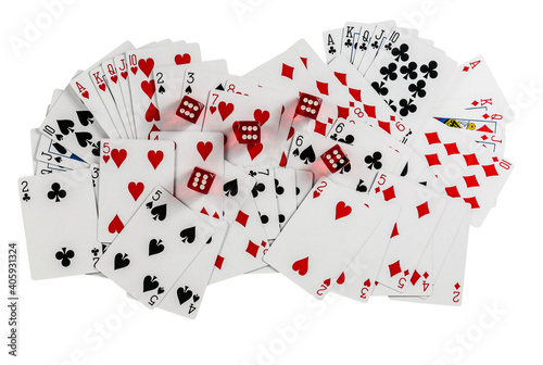 Valokuva Playing Cards Poker Size. Suits Sign Heart Club Diamond Spade.