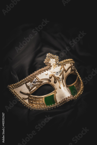 carnival mask on black