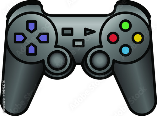A handheld game controller pad.