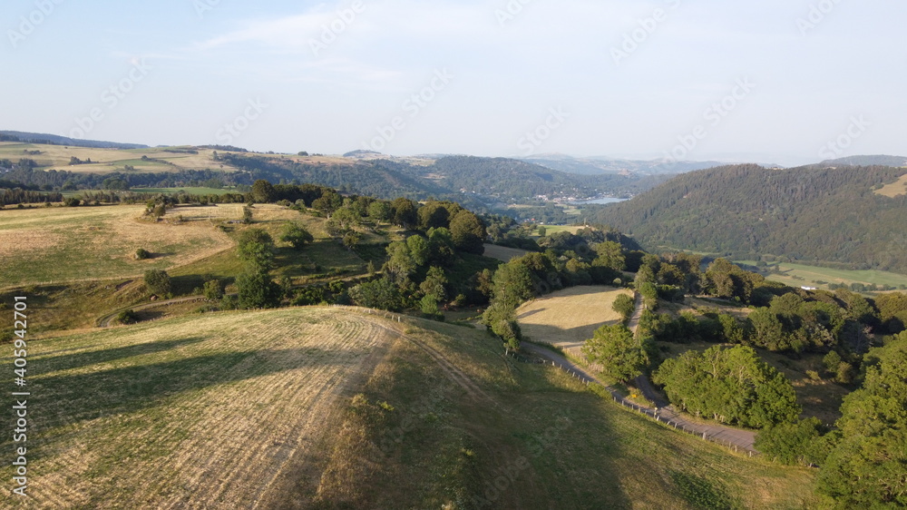 Puy de Sancy en Auvergne en vue aérienne