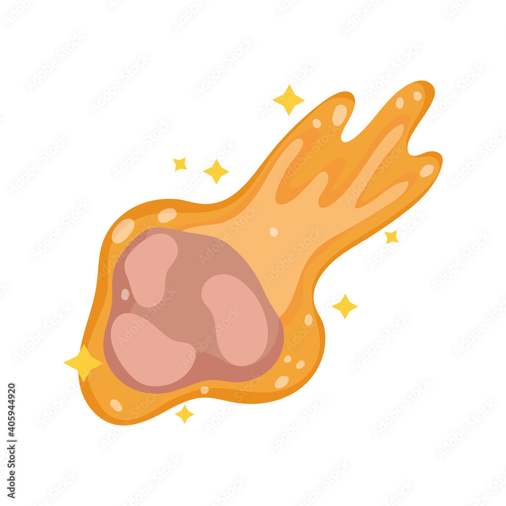 space comet stars expore cartoon isolated design flat style space comet stars expore cartoon isolated design flat style