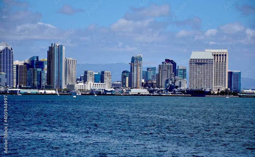 San Diego Bay blue skyline