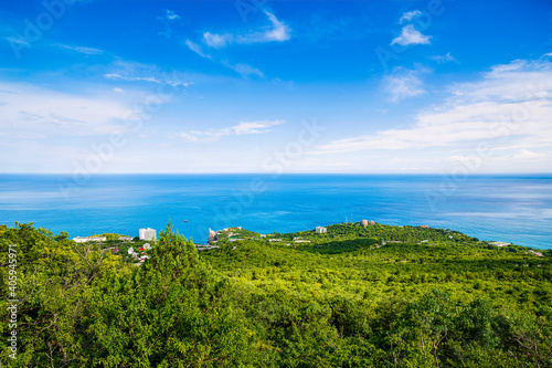 Beautiful landscape of Black sea coastline, Crimea, Ukraine