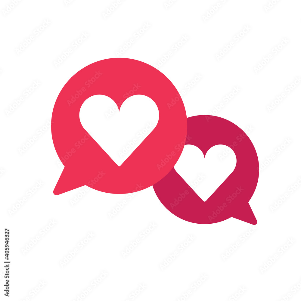 Heart in speech bubble icon. Love, like a sign. Isometric, three dimensions. Emotion, chat and Social Network Vector illustration Heart in speech bubble icon. Love, like a sign. Isometric, three dimensions. Emotion, chat and Social Network Vector illustration