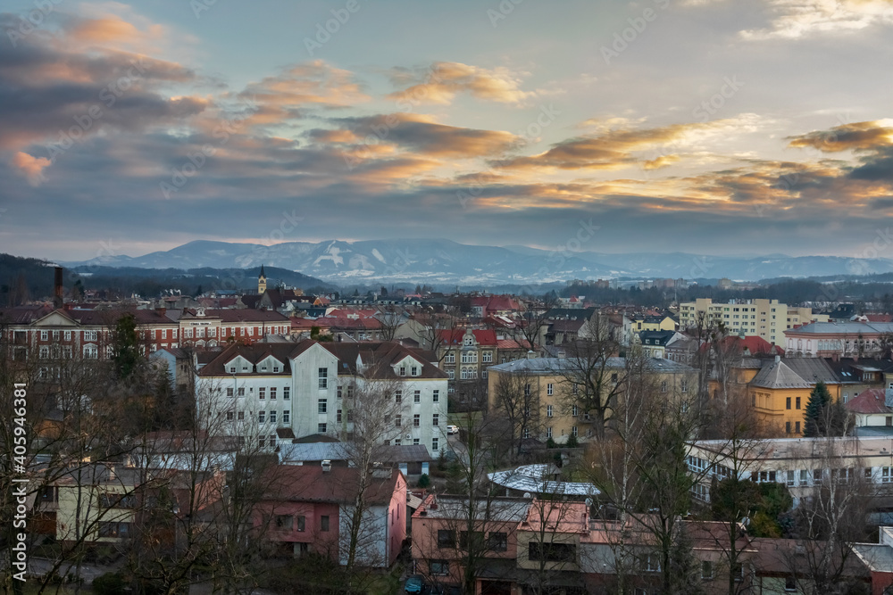 panorama, Czeski Cieszyn, Czech Republic
