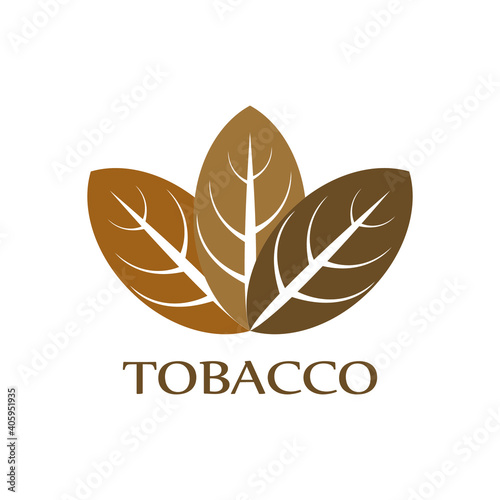 Tobacco leaves vector logo icon template design. Flat Tobacco leaves symbol is isolated on a white background