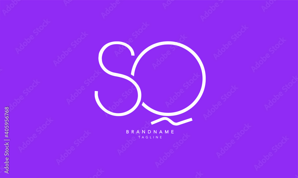 Alphabet letters Initials Monogram logo SQ, QS, S and Q Stock Vector ...