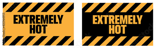 Danger, Hot Surface sign. Eps 10 vector illustration