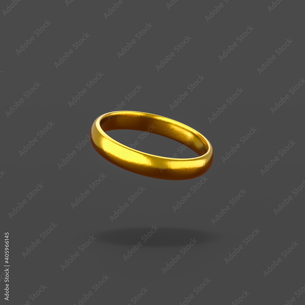 Golden Ring on Black Background Golden Ring on Black Background
