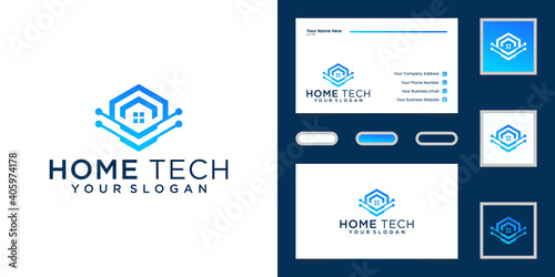 abstract technology home design templates and business cards