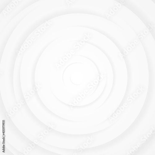 White gray circles abstract background.3D illustration with paper cut style.