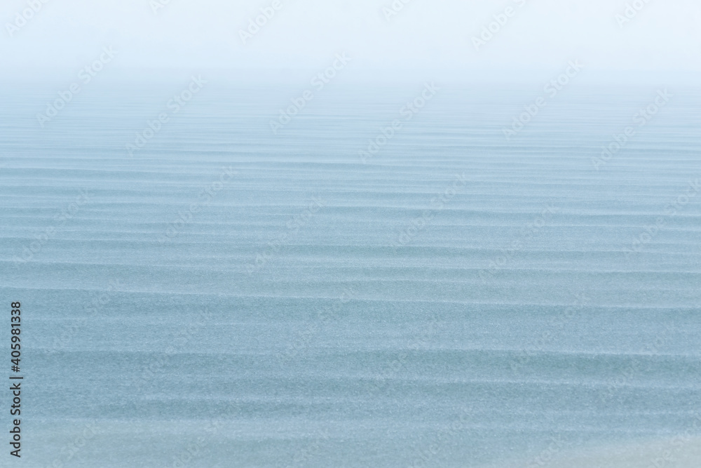 The movement of ocean waves during the rain. The movement of ocean waves during the rain.