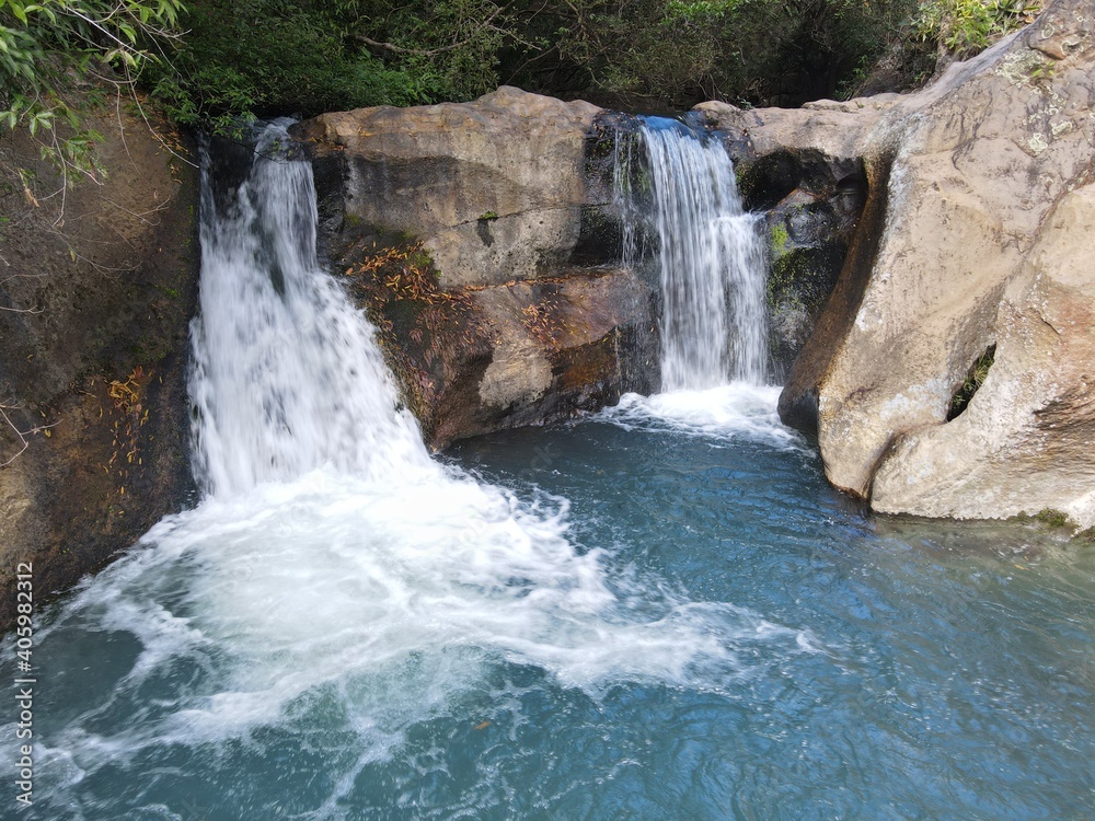 Waterfalls and Pristine Rivers in the Rincon de la Vieja National Park in Guanacaste in Costa Rica	