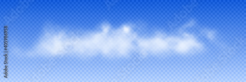 Vector cloud on a transparent background, realistic vector drawing. Gradient mesh.
