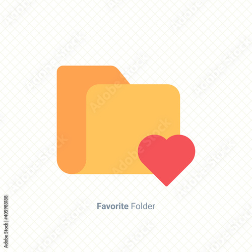 favorite bookmark folder heart love directory icon single graphic design element vector illustration for business presentation, info-graphic, web and mobile application, app user interface