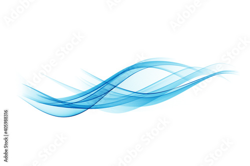 青い抽象的な曲線　ベクター素材 © SB