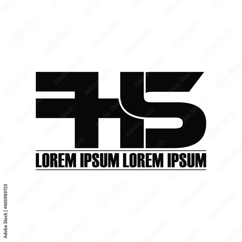 FHS letter monogram logo design vector FHS letter monogram logo design vector