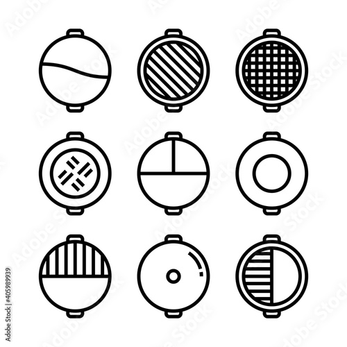 Hot pot shabu sukiyaki icon vector.