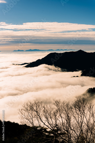 sunrise on cloud sea
