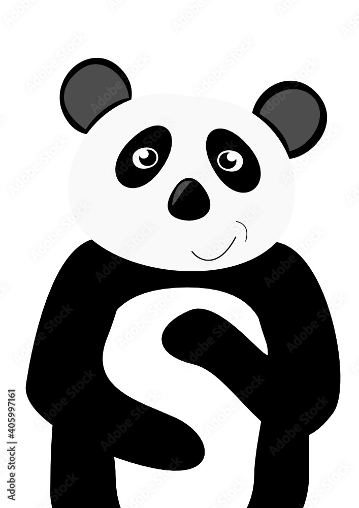 Naklejka premium Panda