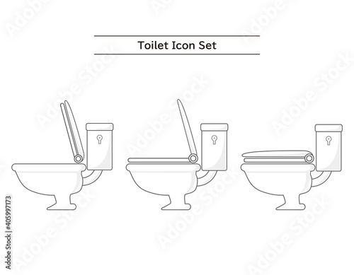 水洗トイレのベクターイラスト　便器　リホーム　