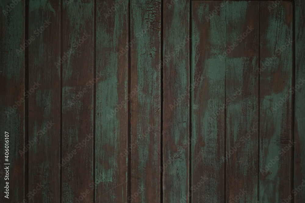 Fototapeta premium old green wood closeup for background