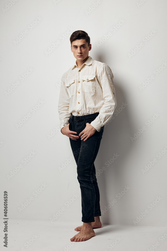 elegant man in suit casual wear studio modern style elegant man in suit casual wear studio modern style