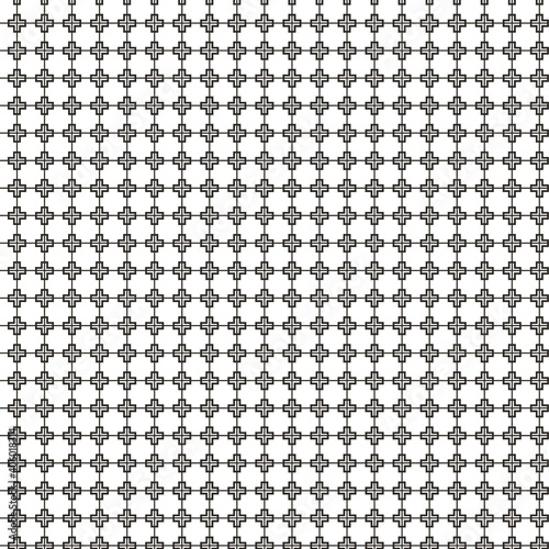 abstract black and white square geometric hipster ornamental pattern on gray.