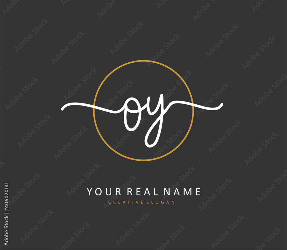 OY Initial letter handwriting and signature logo. A concept handwriting initial logo with template element. OY Initial letter handwriting and signature logo. A concept handwriting initial logo with template element.