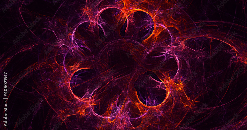 3D rendering abstract fantasy light fractal background