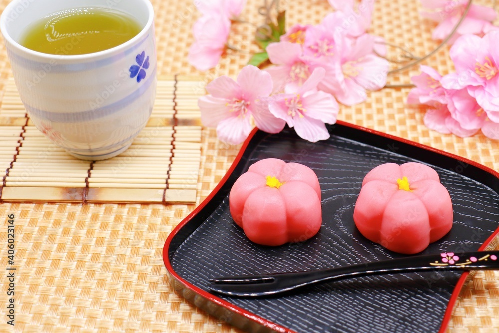 custom made wallpaper toronto digital紅梅　上生菓子