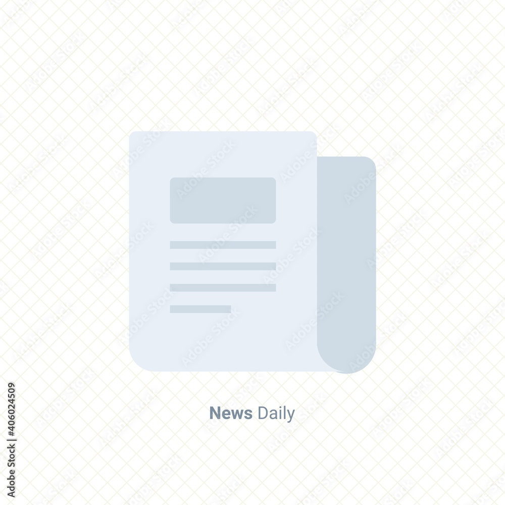 news daily newspaper icon single graphic design element vector illustration for business presentation, info-graphic, web and mobile application, app user interface