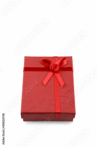 A picture of Gift boxes close-up on white background 