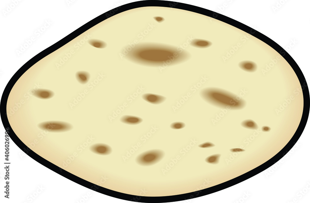 Fototapeta premium A toasted pita / pocket bread.