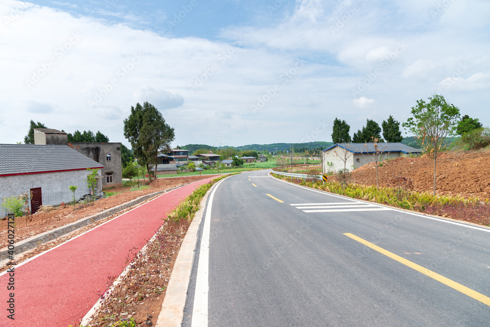 new asphalt road in the country