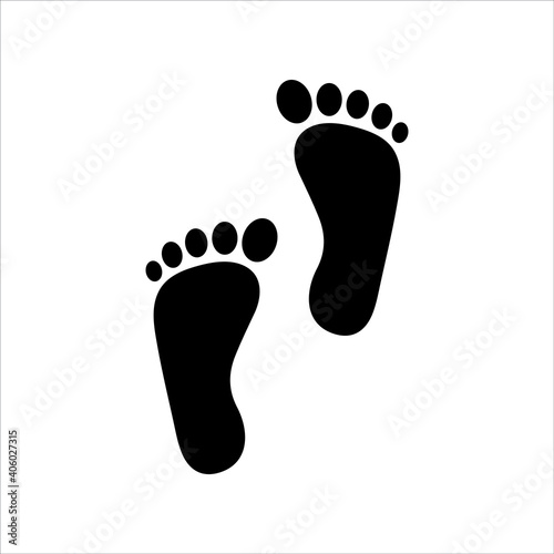 Foot Print icon, Human foot print symbol vector graphic