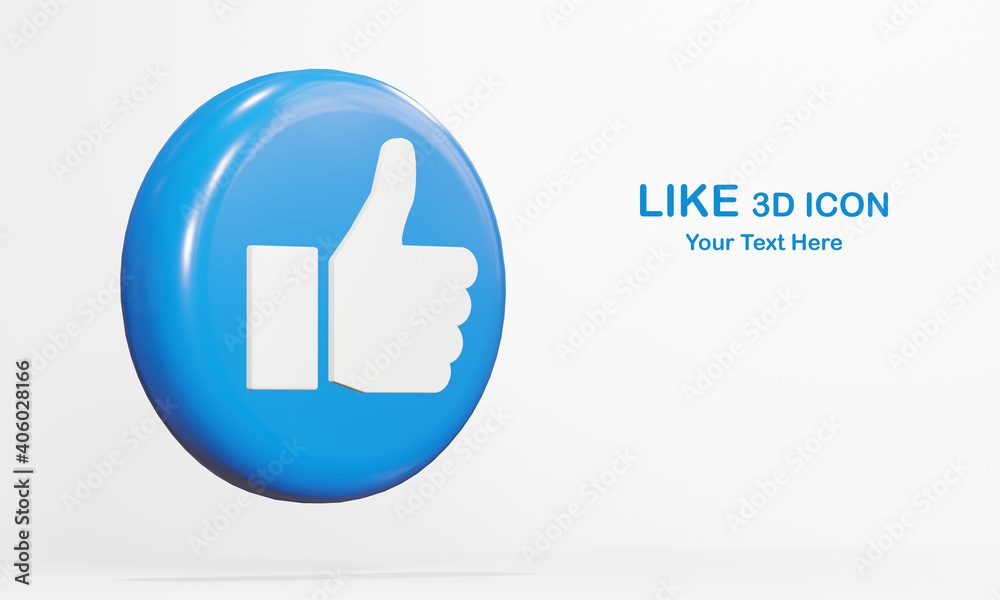 Like 3D icons, Abstract social media,